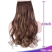 cheap Clip in Extensions-Curly Synthetic Hair 22 inch Hair Extension Fishing Line Hair 1pc / pack Adjustable Women&#039;s Girls&#039;