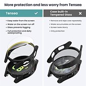 お買い得  スマートウォッチ用ケース-【4+4パック】 スクリーンプロテクター付き時計ケース と互換性があります Samsung Galaxy Watch 5 40mm / Watch 5 44mm / ウォッチ440mm / 時計444mm 傷つきにくい 頑丈 バンパーフルカバー 強化ガラス / ハードPC 腕時計 カバー