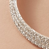 economico Parure di gioielli-I monili nuziali 5 set Acciaio inossidabile Anelli 1 collana 1 bracciale Orecchini Per donna Personalizzato Moda Artistico Classico Prezioso Di forma geometrica Parure di gioielli Per Natale Strada