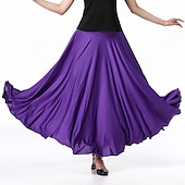 abordables Tenues de danse de salon-Danse de Salon Jupes Couleur Pure Femme Utilisation Usage quotidien Fibre de Lait