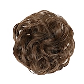 cheap Chignons-Messy Bun Hair Piece Hair Bun Scrunchies Synthetic Wavy Curly Chignon Ponytail Hair Extensions Thick Updo Hairpieces for Women Girls Kids 1PCS