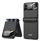 cheap Samsung Cases-Phone Case For Samsung Galaxy Z Flip 5 Z Flip 4 3 2 Back Cover Portable Magnetic Full Body Protective Solid Colored TPU
