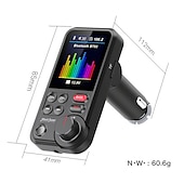 cheap Bluetooth Car Kit/Hands-free-BT93 Wireless Car Bluetooth FM Transmitter Aux Supports QC3.0 Charging Treble And Bass Sound Music Player Handsfree Bluetooth Car Kit Fast Charger
