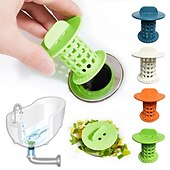 cheap Toilet Brush &amp; Cleaning-Bathroom Drain Hair Catcher Bath Stopper Plug Sink Strainer Filter Sewer Dredge Device Shower Hair Stopper Kitchen Bathroom Anti-clogging Bathroom Accessories