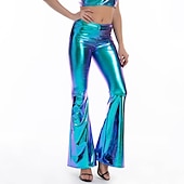 abordables Fondos-Años 80 Hip hop Pantalones Baile de Máscaras pantalones sueltos chicas picantes Color sólido Mujer Disfraz de carnaval Carnaval Mascarada Despedida de Soltera Desfile del orgullo Mes del Orgullo