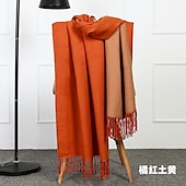 preiswerte Schals &amp; Handschuhe für Männer-Doppelseitiger Kaschmirschal für Herren Herbst und Winter verdickter warmer Schal Winterwollschal für Herren