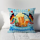 levne Sváteční povlak na polštář-oktoberfest pivo oboustranný povlak na polštář 4ks německý bavorský měkký dekorativní čtvercový povlak povlak na polštář povlak na polštář povlak na polštář na pohovku ložnice vynikající kvalita lze
