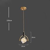 economico Luci a sospensione-20cm pendente lanterna design lampada a sospensione rame ottone moderna 220-240v