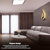 abordables Apliques de pared LED-Lightinthebox Lámparas de pared LED de 1 luz de 31 cm, apliques de pared con diseño en forma de fuego, tiendas/cafeterías de estilo minimalista moderno, aplique de acrílico genérico 10w ip44