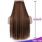 cheap Clip in Extensions-Curly Synthetic Hair 22 inch Hair Extension Fishing Line Hair 1pc / pack Adjustable Women&#039;s Girls&#039;
