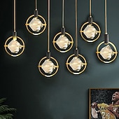 economico Luci a sospensione-20cm pendente lanterna design lampada a sospensione rame ottone moderna 220-240v