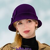 cheap Party Hats-Wool Hats with Pure Color 1pc Casual Headpiece