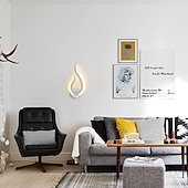 abordables Apliques de pared LED-Lightinthebox Lámparas de pared LED de 1 luz de 31 cm, apliques de pared con diseño en forma de fuego, tiendas/cafeterías de estilo minimalista moderno, aplique de acrílico genérico 10w ip44