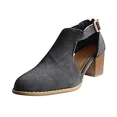 voordelige Enkel laarzen-dames enkellaarsjes met blokhak en bruine suède uitsparingen - perfect voor casual uitjes, lente- en herfstmode en stijlvolle dagelijkse kleding