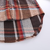 billiga Flickors trenchcoats-barn flickjacka långärmad röd rutig höst vinter punk sport 3-12 år