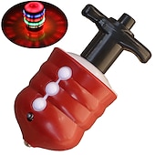 abordables Jouets Lumineux-Gyroscope rotatif avec son et lumière LED, toupie style pressage/imitation bois/magnétique clignotant, jouets lumineux pour enfants, cadeau pour garçon&amp;amp;filles