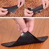economico Tappeti e zerbini-4 pezzi pinze per angoli del tappeto per pavimenti in legno duro, moquette, tappeti in laminato su piastrelle, adesivi per tappeti, cuscinetti per tappeti, nastro per tappeti, nastro biadesivo per