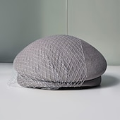 baratos Chapéu de Festa-Estilo vintage Elegante Algodão Chapéus / Chapéu com Cor Pura / Tule 1pç Ocasião Especial / Festa / Noite / Copa Melbourne Capacete