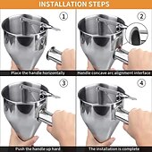 economico Attrezzatura da bar-imbuto a pistone in acciaio inox con supporto imbuto dosatore panna per cupcake al cioccolato strumento palline di polpo utensili da cucina