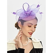 economico Fascinator-fascinators Piume Cappello Portapillole Matrimonio Kentucky Derby Coppa di Melbourne cocktail Astco reale Fiore Elegante Con Colore Puro Copricapo Copricapo