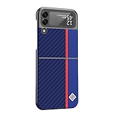 cheap Samsung Cases-Phone Case For Samsung Galaxy Z Flip 6 Z Flip 4 Z Flip 3 Flip Flip Solid Colored PC PU Leather