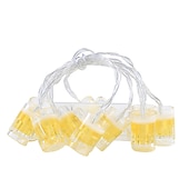 economico Striscie luci USB-boccale di birra luci stringa decor 1,5 m 10 led/3 m 20 led con telecomando usb &amp; Alimentato A Batteria Per Bar Natale, Compleanno, Festa Di Nozze, Camera Da Letto, Dormitorio, Corona, Club Estivo,