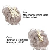 economico Chignon-commercio estero fibra chimica sintetica lazy catch clip capelli anello bocciolo di fiore testa a sfera ragazza naturale soffice barba lunga moda parrucca