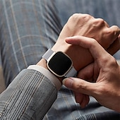 billige Fitbit klokkebånd-Reim til Smartklokke Kompatibel med Fitbit Versa 4 Sense 2 Versa 3 Sense Rustfritt stål Smartklokke Stropp Pustende Støtsikker Milanesisk rem Erstatning Armbånd