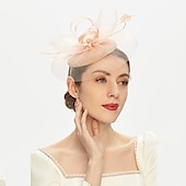 economico Fascinator-fascinators Piume Cappello Portapillole Matrimonio Kentucky Derby Coppa di Melbourne cocktail Astco reale Fiore Elegante Con Colore Puro Copricapo Copricapo