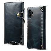 economico Cover Samsung-Custodia per telefono per Samsung Galaxy S24 S23 S22 S21 S20 Plus Ultra Note 20 Ultra Custodia a tutto corpo Porta schede in pelle colorata solida Vera pelle