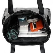 お買い得  ハンドバッグ＆トートバッグ-女性用大型ブラックフェイクレザートートバッグ - 仕事、旅行、日常使いに最適なスタイリッシュなショルダーハンドバッグ