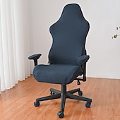 abordables Funda para silla de oficina-Funda para silla de oficina dividida, funda para silla de juego, color burdeos, elástica, lavable, funda para silla de ordenador, para sillón, silla giratoria, silla de juego, silla de jefe de