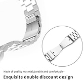 ieftine Curele Apple Watch-Brățări cu Legături Compatibil cu Curea de ceas Apple Watch 38mm 40mm 41mm 42mm 44mm 45mm 49mm Buclă Lux Închidere metalică Oțel inoxidabil Curea de ceas de schimb pentru iwatch Series Ultra 8 7 6 5