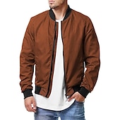 baratos casacos ativos masculinos-Homens Jaqueta de Trilha Jaqueta Bomber Ao ar livre Térmico / Quente A Prova de Vento Respirável Leve Casacos Anoraques Trench Coat Pesca Alpinismo Campismo / Escursão / Espeleologismo Preto Caqui