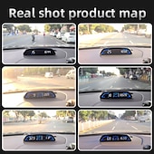 זול תצוגה עילית (עיניים על הכביש)-מד מהירות GPS דיגיטלי אוזניות אוניברסליות לרכב צג lcd גדול 5.5 אינץ&#039; הוד עם מהירות קמ&quot;ש התראה על עייפות נהיגה אזהרה על מהירות יתר מד נסיעה לכל כלי הרכב