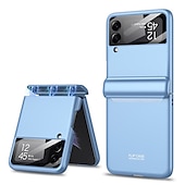 cheap Samsung Cases-Phone Case For Samsung Galaxy Z Flip 5 Z Flip 4 3 2 Back Cover Portable Magnetic Full Body Protective Solid Colored TPU