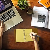 cheap Notebooks &amp; Planners-Travel Journal Notebooks Vintage PU Leather Note Book Quality Paper No Lines Thick and Smooth to Write in A6 Refillable Notebook 7 by 5 Inches 80 Sheets, Back to School Gift