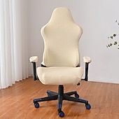 abordables Funda para silla de oficina-Funda para silla de oficina dividida, funda para silla de juego, color burdeos, elástica, lavable, funda para silla de ordenador, para sillón, silla giratoria, silla de juego, silla de jefe de