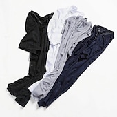 billige Casual T-skjorter for menn-Herre T skjorte Fukttransporterende skjorter Kortermet Crew-hals Sommer عادي Mote Fritid Pustende Netting Gate Ferie Strand Svart Hvit Navyblå Topp T-skjorte for menn