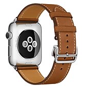 economico Cinturini per Apple Watch-Compatibile con Cinturino dell&#039;Apple Watch 38mm 40mm 41mm 42mm 44mm 45mm 49mm Lusso Regolabili Fibbia in acciaio inossidabile Vera pelle Cinturino di ricambio per iwatch Serie Ultra 8 7 6 5 4 3 2 1 SE