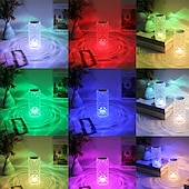 cheap Decorative Lights-Crystal Light Lamp Color Changing Lamps Table Lamp with Touch Control Diamond LED Night Light Rechargeable Rose Romantic Date Lighting Decor for Festival, Home, Restaurant, Bar