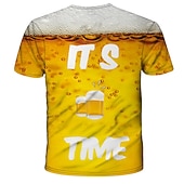 abordables T-shirts-Anime 3D Tee-shirt Costume de cosplay T-shirt Bière Classique Style de rue pour Homme Unisexe Adulte Impression 3D  pour Oktoberfest