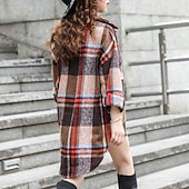 billiga Flickors trenchcoats-barn flickjacka långärmad röd rutig höst vinter punk sport 3-12 år