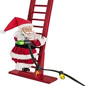 economico Ornamenti-musica elettrica natalizia babbo natale scala da arrampicata, calze della Befana per bambini, divertenti ornamenti per bambole con corda da arrampicata, regali e decorazioni natalizie unici