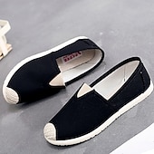 halpa Naisten mokkasiinit ja loaferit-naisten vapaa-ajan kanvas-slip-on kengät – söpö kissaprintti, kevyet litteät loaferit päivittäiseen käyttöön ja matkoille