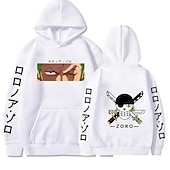 cheap Cartoon &amp; Movie Character Graphic-One Piece Roronoa Zoro Hoodie Anime Cartoon Anime Front Pocket Graphic For Couple&#039;s Men&#039;s Women&#039;s Adults&#039; Hot Stamping