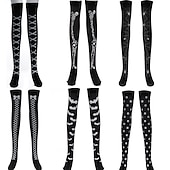economico Teschi &amp; Ossa-Teschio scheletro Halloween Calze e autoreggenti Oggetti di scena di Halloween Halloween Per donna Halloween martedì grasso Costumi di Halloween facili Vestirsi