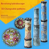 cheap Novelty Toys-3 pcs New Scalable Rotation Kaleidoscope  Magic Changeful Adjustable Fancy Colored World Toys For Children Autism Kid Puzzle Toy