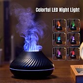 economico Luci intelligenti-Umidificatore d&#039;Aria Smart LED Diffusore Aromaterapia USB Colorato a Fiamma Diffusori Portatili per Oli Essenziali per Fragrante Ambientale in Casa