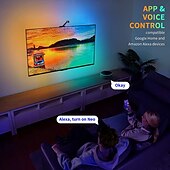 Χαμηλού Κόστους Έλεγχος μέσω WiFi-rgbic led φως λωρίδα κάμερας τηλεόρασης συγχρονισμός οθόνης τηλεόρασης εφαρμογή wifi συγχρονισμός μουσικής παιχνίδι υπνοδωμάτιο τηλεόραση φόντου φωτός περιβάλλοντος Shustar